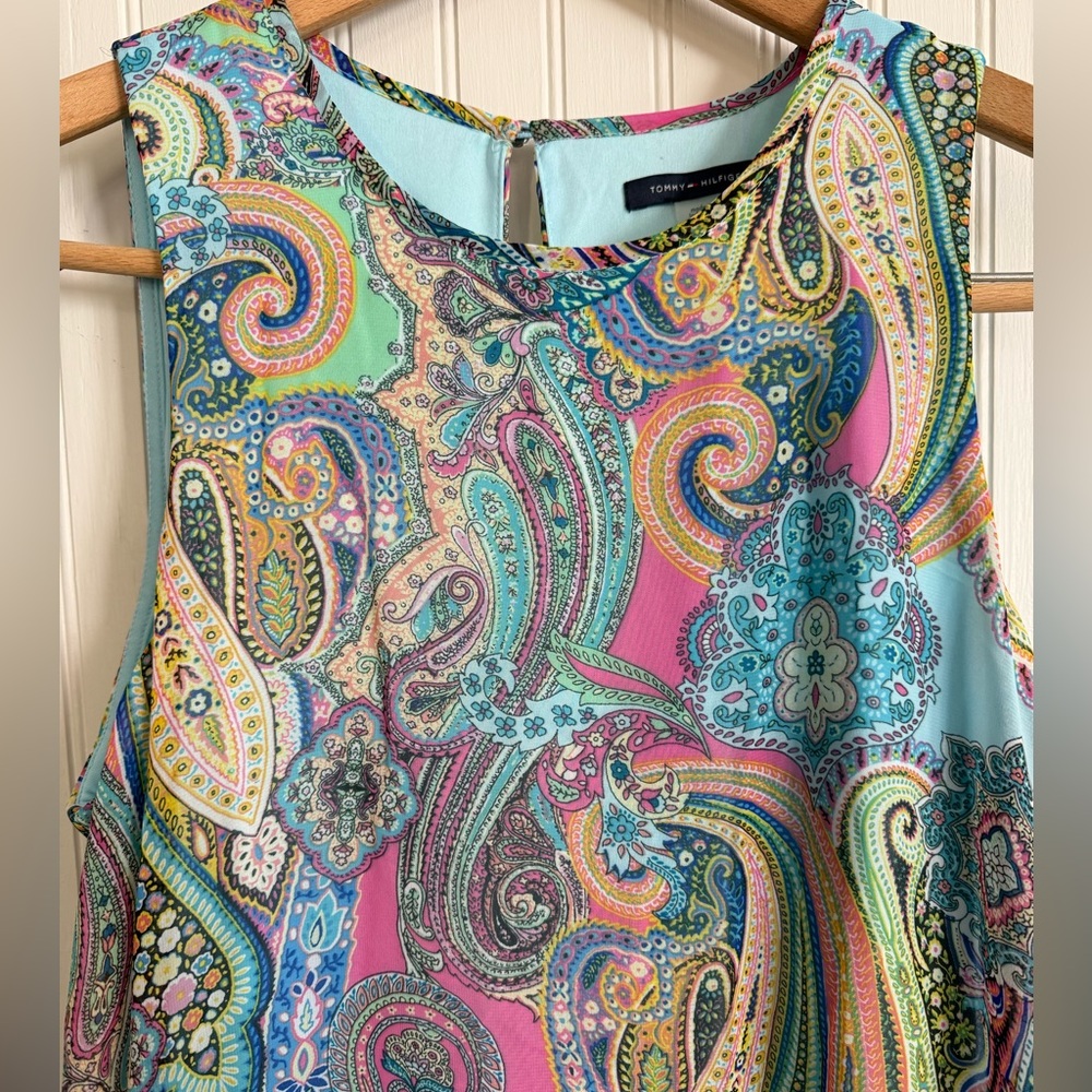 Tommy Hilfiger Paisley Dress Size 10 in excellent condition - Picture 3 of 7